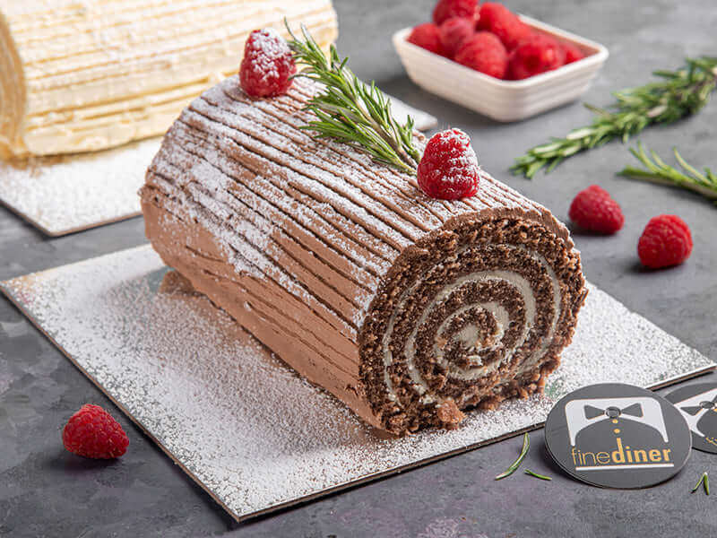 Chocolate Festive Christmas Yule Log (500g)