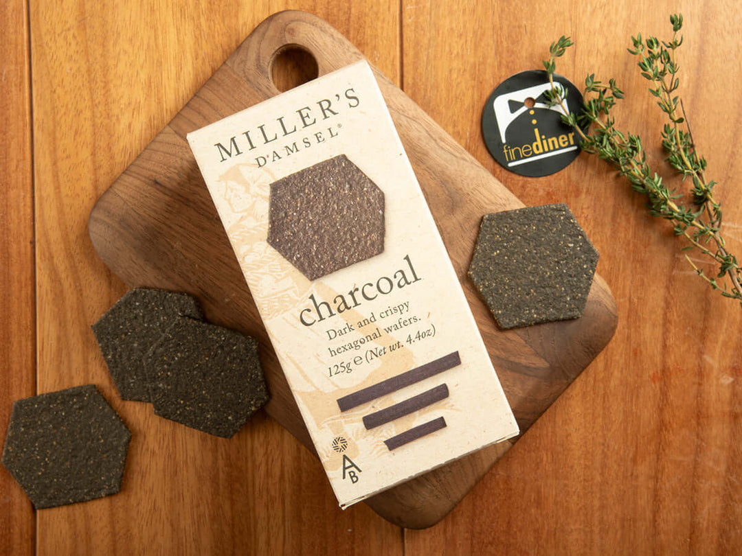 Miller's Damsel Charcoal Dark and Crispy Hexagonal Wafers, 125g