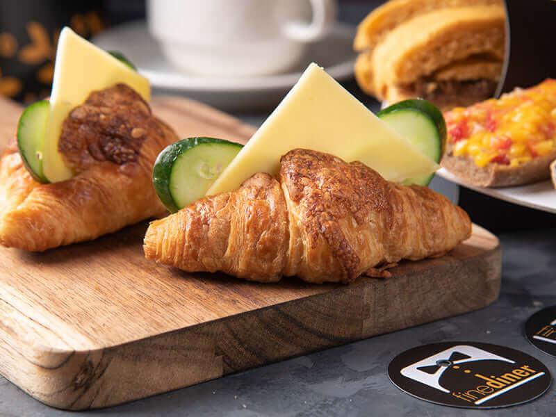Cucumber Cheddar Cheese Croissant - Fine Diner