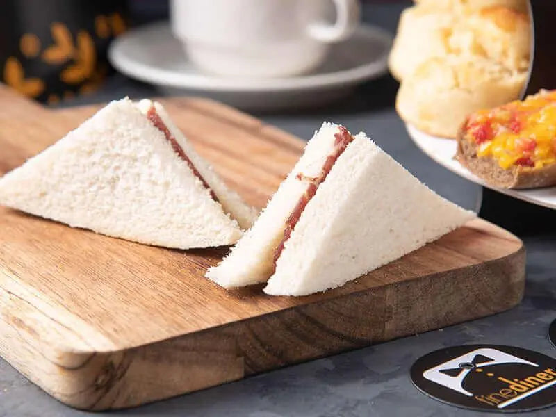 Honey Mustard & beef Bresaola Finger Sandwiches - Fine Diner